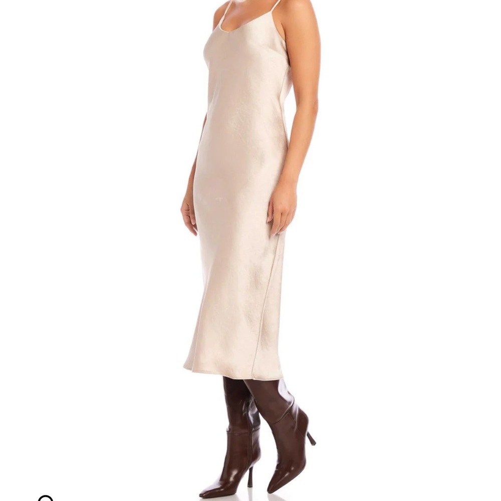 New Fifteen Twenty Bias MIDI Dress in color Almond. - Picture 9 of 14